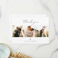 Modern Minimalist Script Wedding Photo