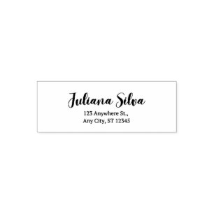 Modern Minimalist Script   Wedding Return Address Self-inking Stamp