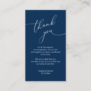 Modern Minimalist Script, Wedding Thank you Enclos Enclosure Card