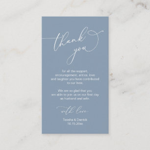 Modern Minimalist Script, Wedding Thank you  Enclosure Card