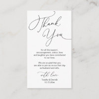 Modern Minimalist Script, Wedding Thank you