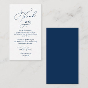 Modern Minimalist Script, Wedding Thank you Enclosure Card
