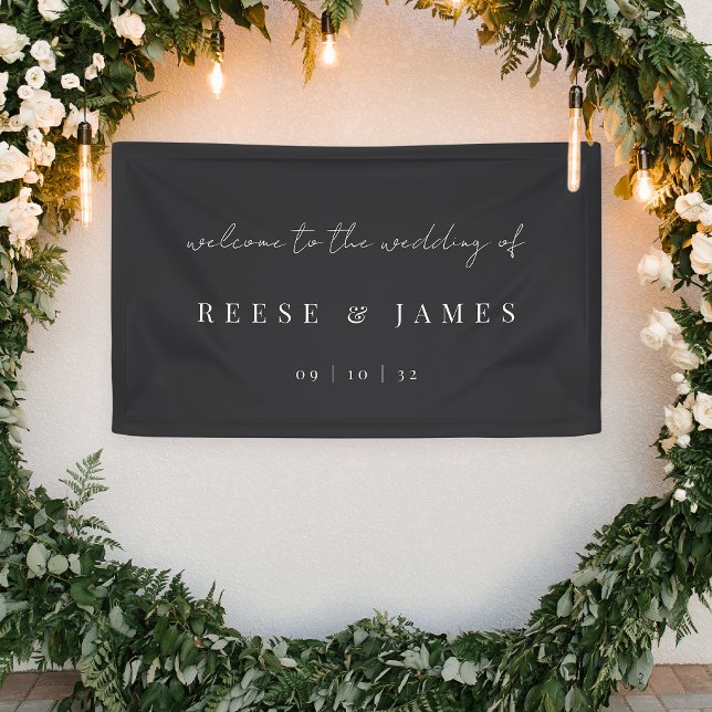 Modern Minimalist Script Wedding Welcome Banner (Creator Uploaded)