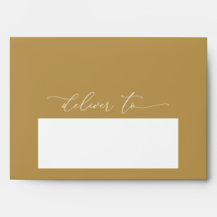 Modern Minimalist, Season greeting, Gold themed En Envelope