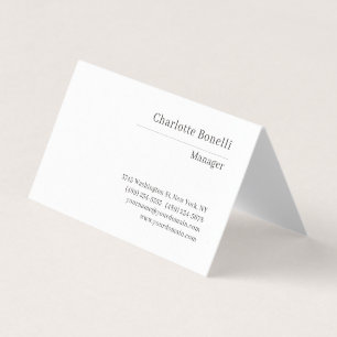 Modern Minimalist Serif Font Plain Premium Pearl Business Card