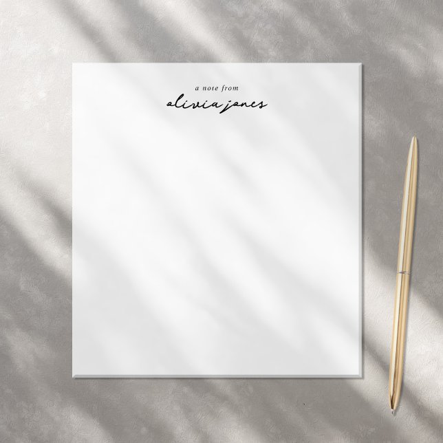 Modern Minimalist Signature Script Monogram Notepad (Creator Uploaded)