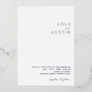 Modern Minimalist   Silver Casual Wedding Real