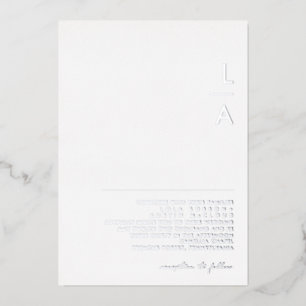 Modern Minimalist   Silver Monogram Wedding Real