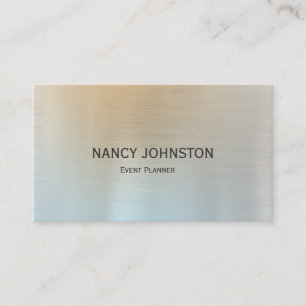 Modern Minimalist Silver Reflection Business Card