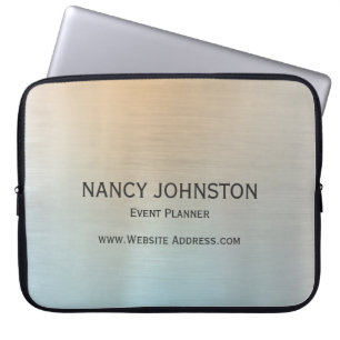 Modern Minimalist Silver Reflection Laptop Sleeve