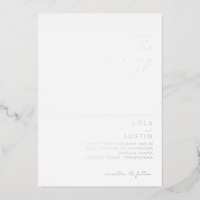 Modern Minimalist | Silver The Wedding Of Real (Front)