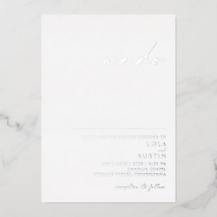 Modern Minimalist   Silver We Do Wedding Real