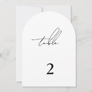 Modern Minimalist Simple Arch Table Number