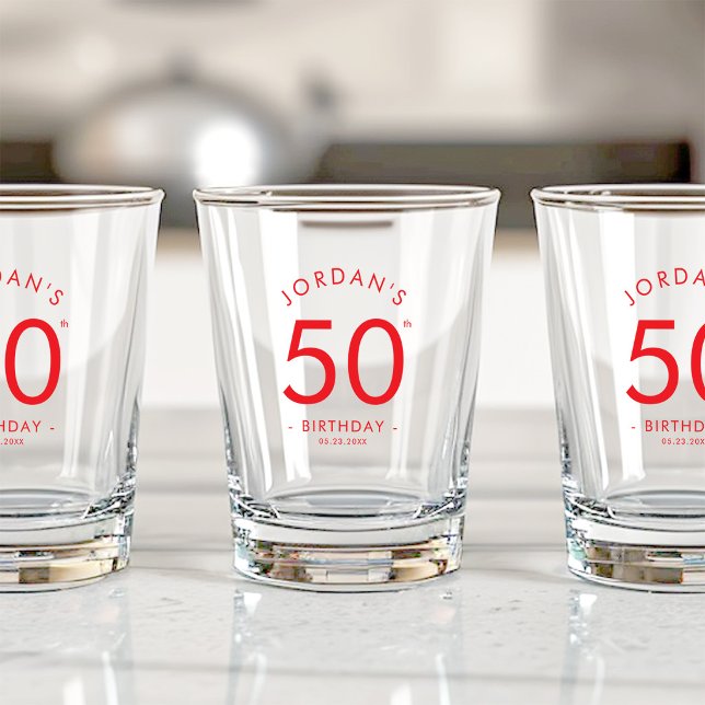 Modern Minimalist Simple Birthday Party Shooter Shot Glass (Creator Uploaded)