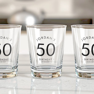 Modern Minimalist Simple Birthday Party Shooter Shot Glass