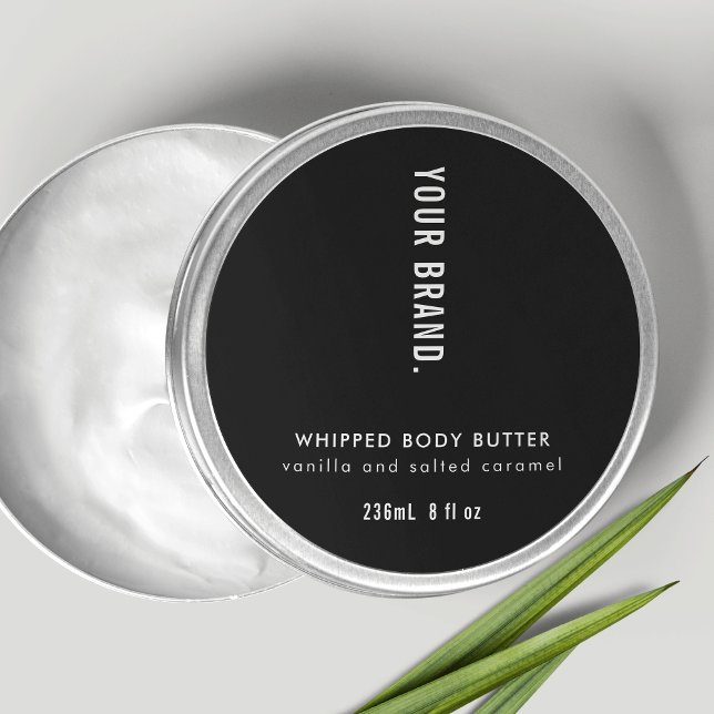 Modern Minimalist Simple Black Jar Product Classic Round Sticker (Modern Minimalist Simple Black Jar Product Classic Round Sticker)