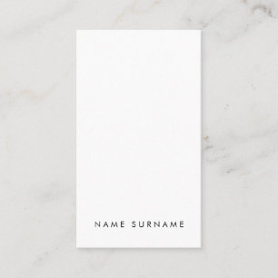Modern Minimalist Simple Black Typography Vertical Business Card
