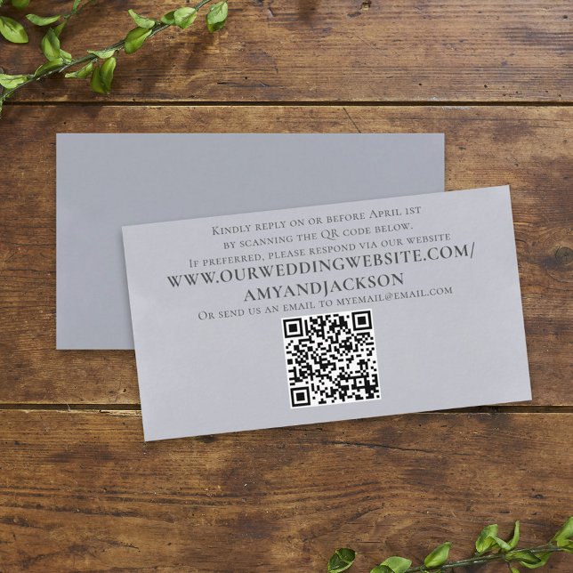 Modern Minimalist Simple Blue QR Code Website Enclosure Card (Creator Uploaded)