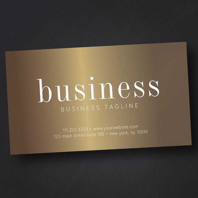 Modern Minimalist Simple Chic Faux Gold QR Code Magnetic Business Card (Creator Uploaded)