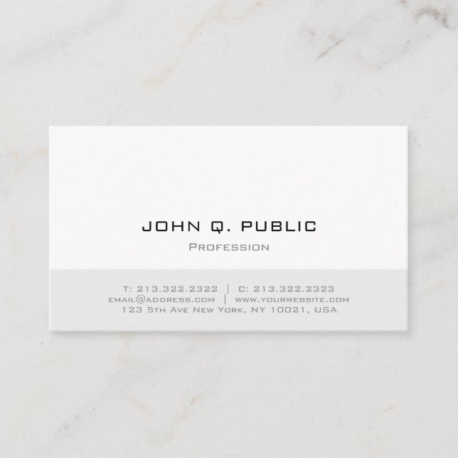 Modern Minimalist Simple Design Professional Business Card (Front)