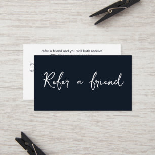 Modern Minimalist Simple Elegant  Referral Card