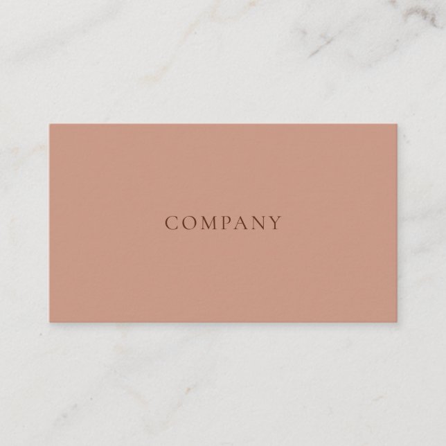 Modern Minimalist Simple Layout Typo Warm Coffee Business Card (Front)
