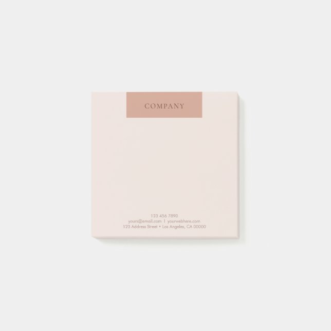 Modern Minimalist Simple Layout Typo Warm Coffee Post-it Notes (Front)