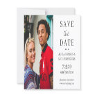 Modern minimalist simple photo wedding save date