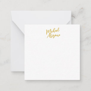 Modern Minimalist Simple Plain Handwriting Name Card