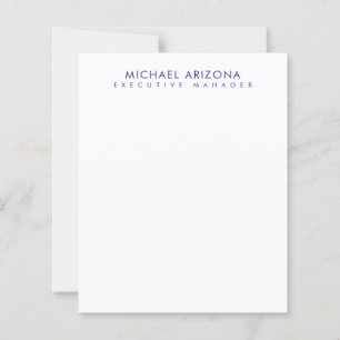 Modern Minimalist Simple Plain Name Paper Sheet