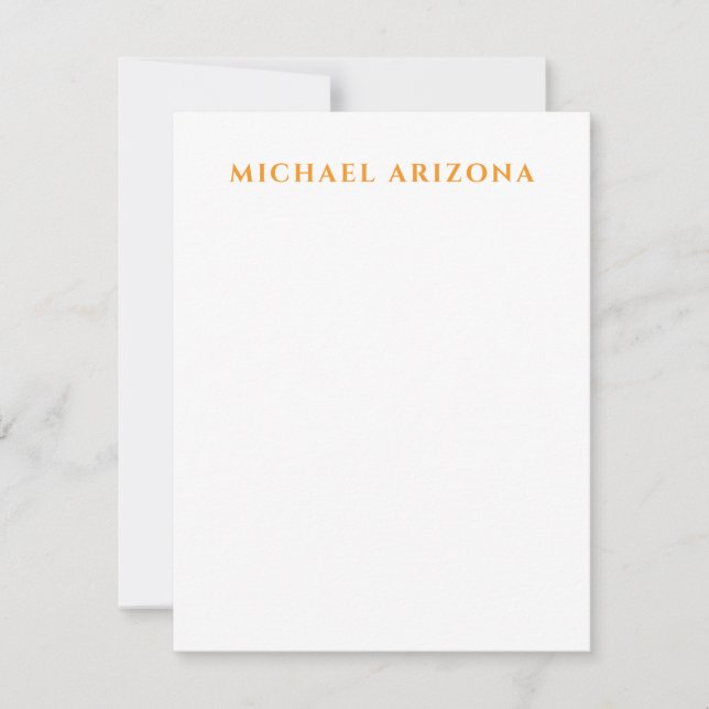 Modern Minimalist Simple Plain Own Name Card (Front)