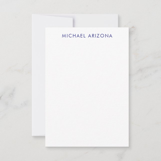 Modern Minimalist Simple Plain Own Name Card (Front)