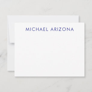 Modern Minimalist Simple Plain Own Name Card
