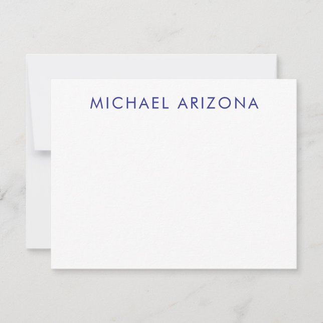 Modern Minimalist Simple Plain Own Name Card (Front)