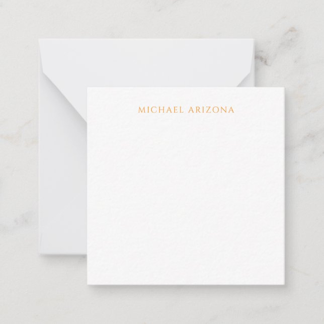Modern Minimalist Simple Plain Own Name Card (Front)
