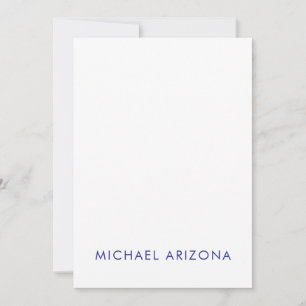 Modern Minimalist Simple Plain Own Name Card