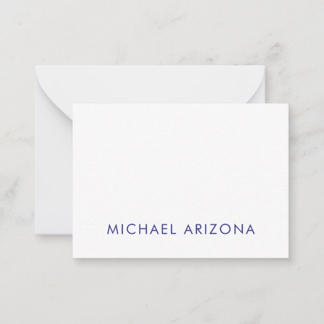 Modern Minimalist Simple Plain Own Name Card (Front)
