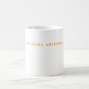 Modern Minimalist Simple Plain Own Name Coffee Mug