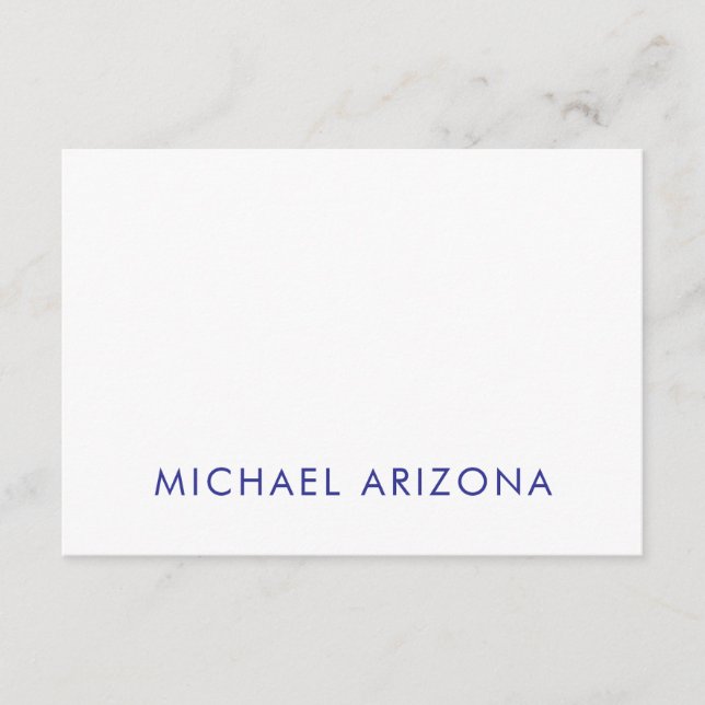 Modern Minimalist Simple Plain Own Name Enclosure Card (Front)