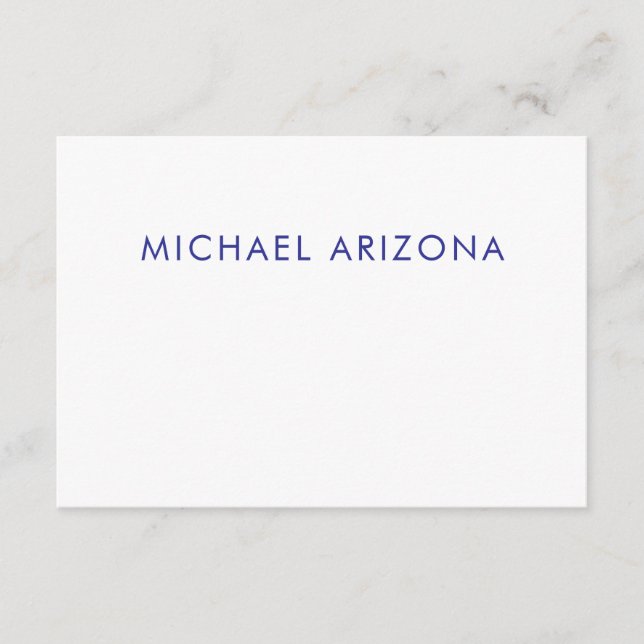 Modern Minimalist Simple Plain Own Name Enclosure Card (Front)