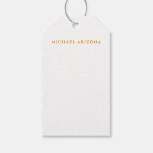 Modern Minimalist Simple Plain Own Name Gift Tags