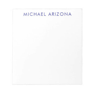 Modern Minimalist Simple Plain Own Name Notepad