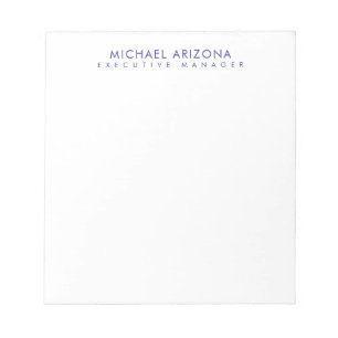 Modern Minimalist Simple Plain Own Name Notepad