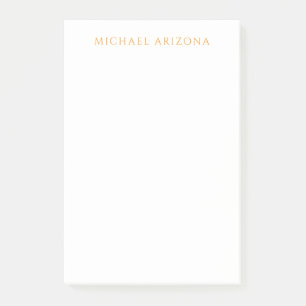 Modern Minimalist Simple Plain Own Name Post-it Notes