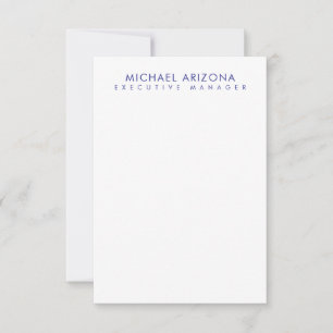 Modern Minimalist Simple Plain Own Name RSVP Card