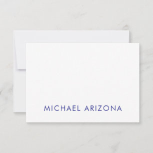 Modern Minimalist Simple Plain Own Name RSVP Card