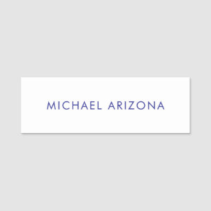 Modern Minimalist Simple Plain Own Name Tag