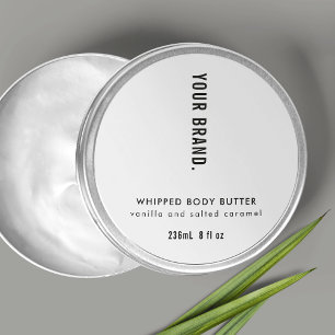 Modern Minimalist Simple Product Packaging Jar Lid Classic Round Sticker