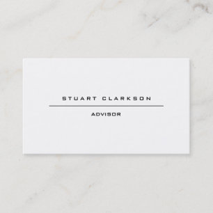 Modern minimalist simple professional black white business card