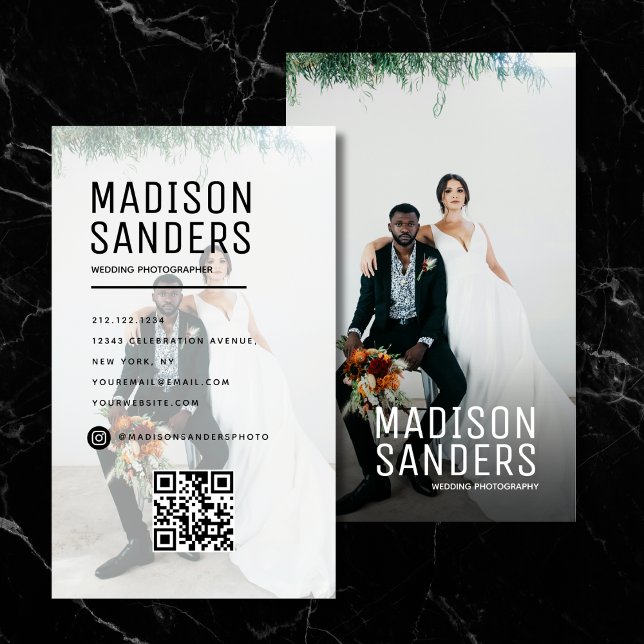 Modern Minimalist  Simple Professional Photo Business Card (Creator Uploaded)